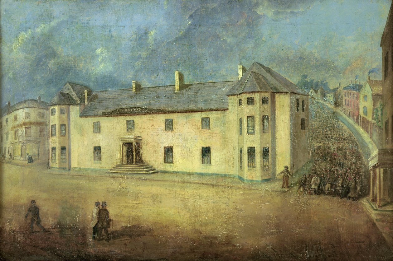 Czartyści atakują Westgate Hotel w Newport 4 listopada 1839 r autorstwa W. Howell