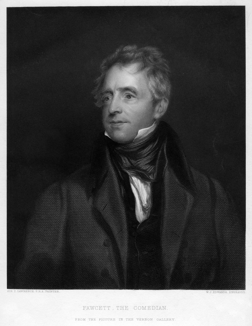 Fawcett, komik, 1828 XIX w. autorstwa W. J. Edwards