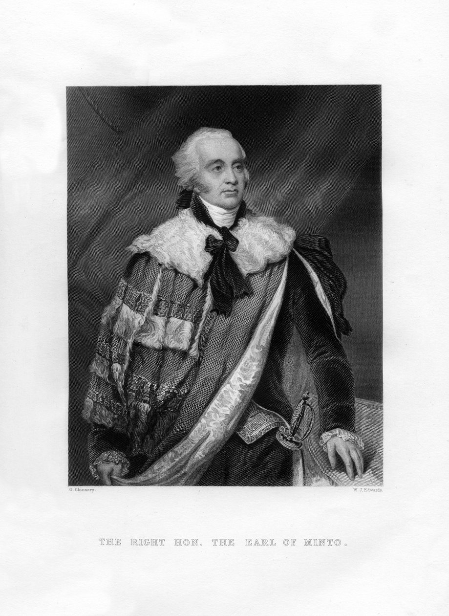 Gilbert Elliot Murray-Kynynmound, 1. hrabia Minto, XIX wiek. autorstwa W. J. Edwards