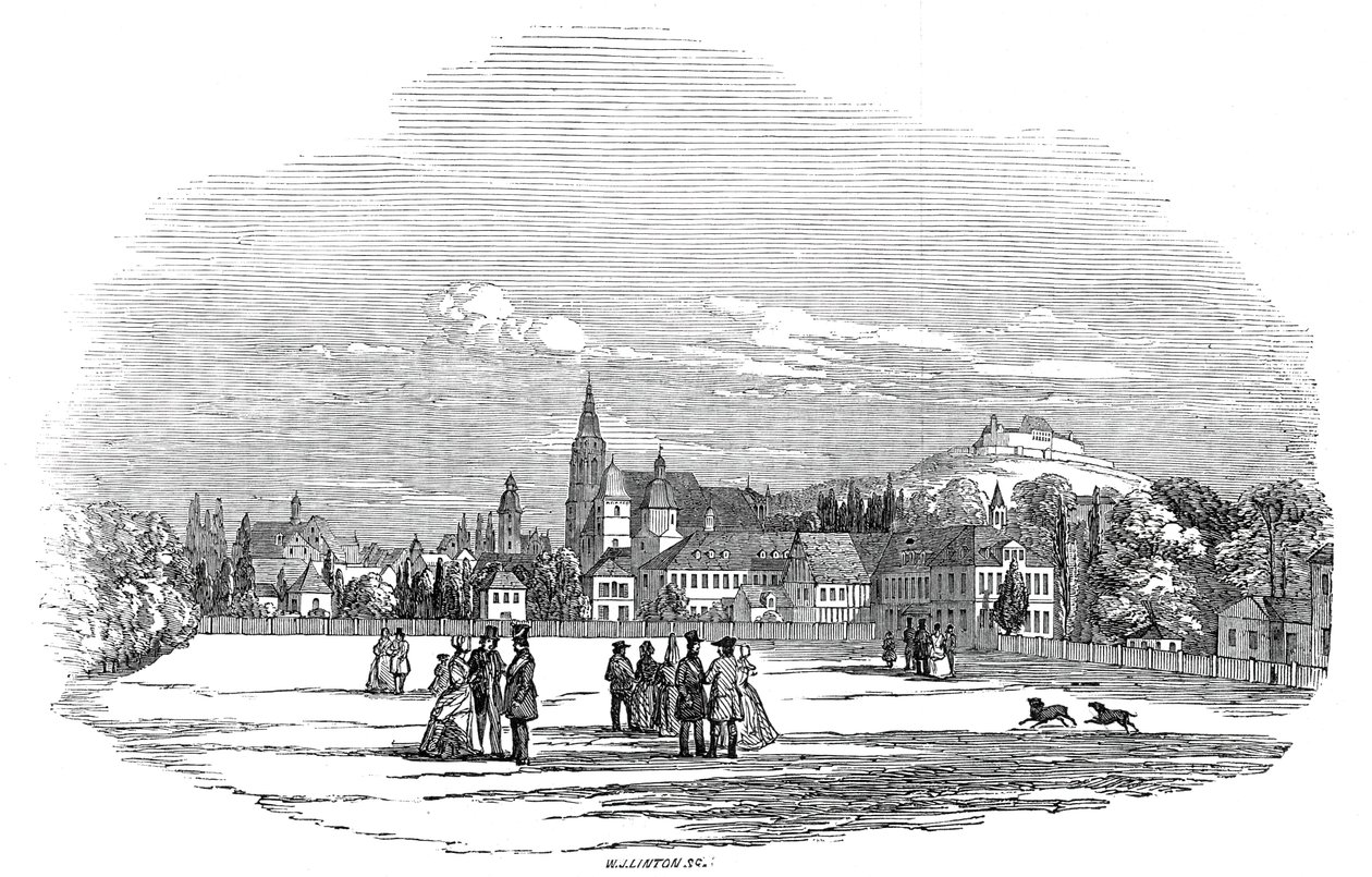 Coburg - z rysunku Jego Królewskiej Wysokości Księcia Alberta, 1845. autorstwa W. J. Linton