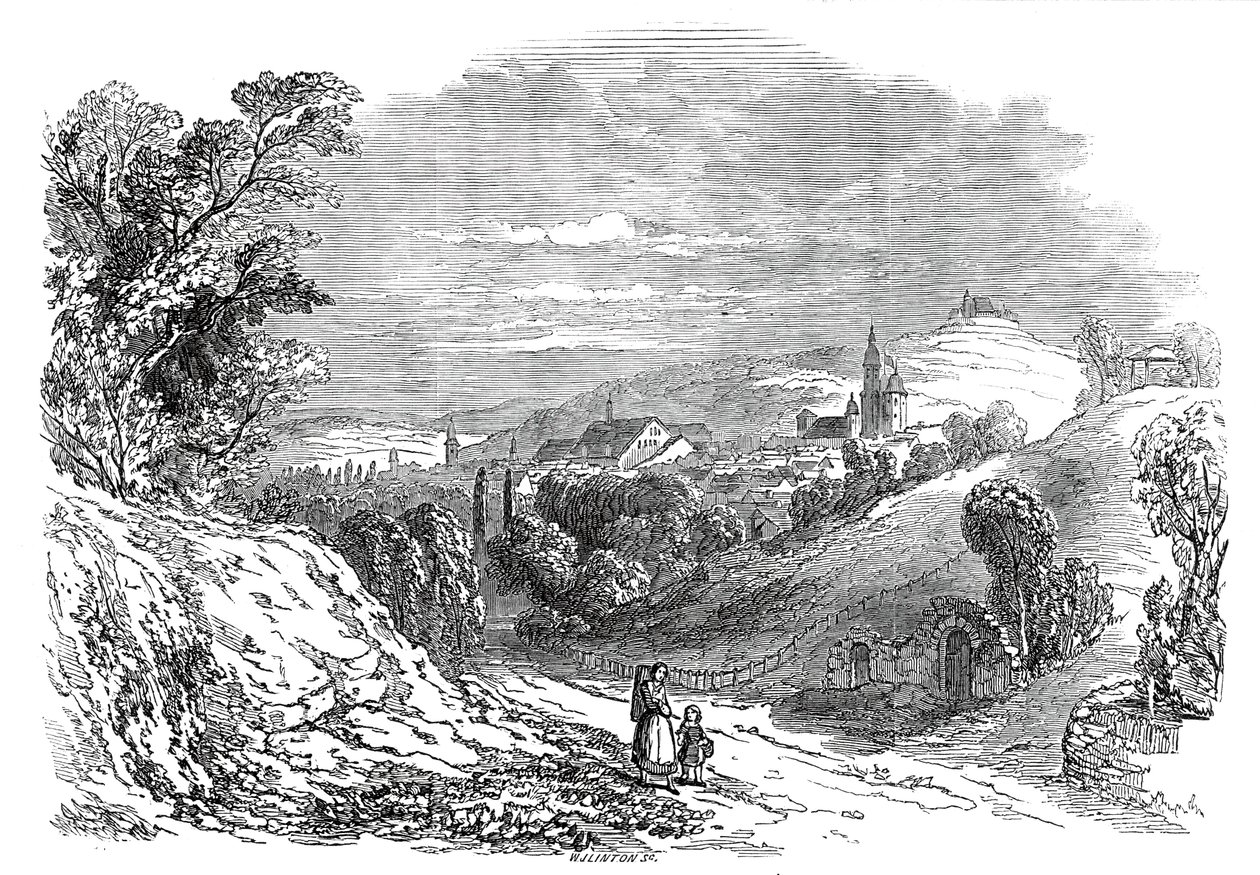 Coburg - z rysunku Jego Królewskiej Wysokości Księcia Alberta, 1845. autorstwa W. J. Linton