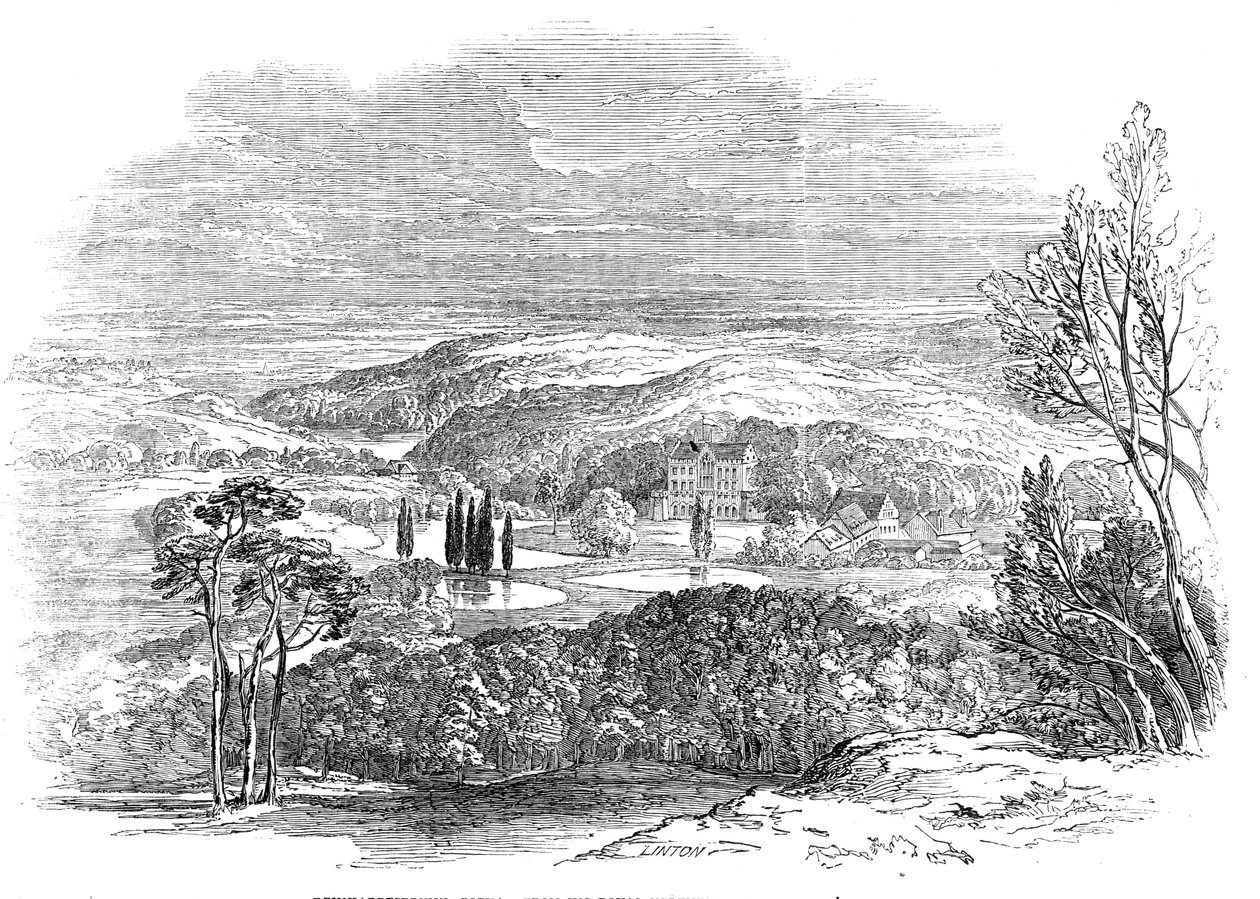 Reinhardsbrunn, Gotha - z rysunku Jego Królewskiej Wysokości Księcia Alberta, 1845. autorstwa W. J. Linton
