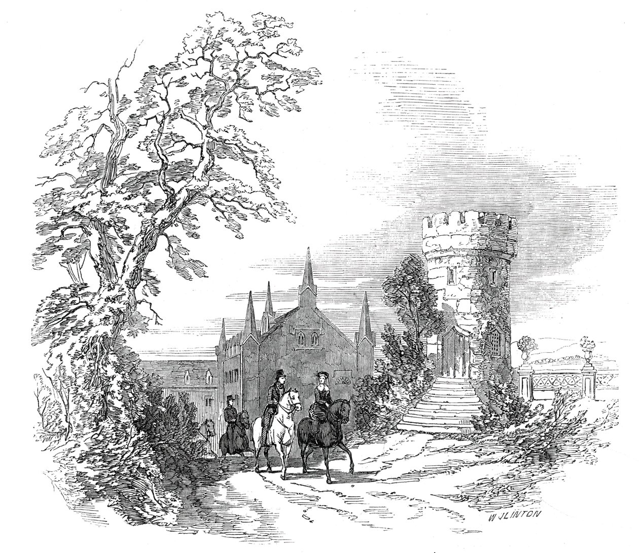 Rosenau - z rysunku Jego Królewskiej Wysokości Księcia Alberta, 1845. autorstwa W. J. Linton