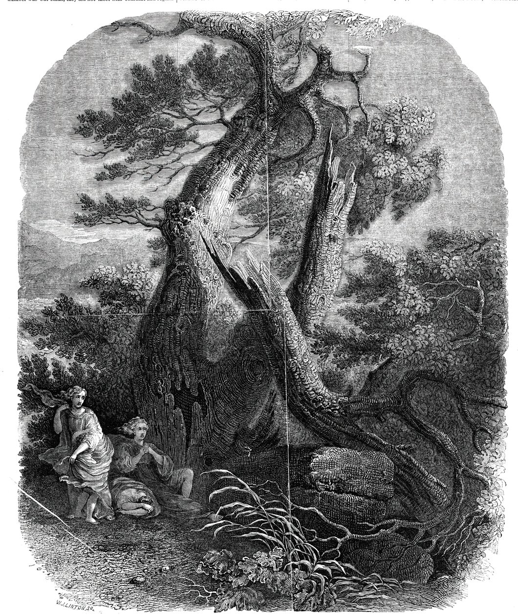 Okaz drzeworytu, Śmierć dzieci Niobe, ...1844. autorstwa W. J. Linton