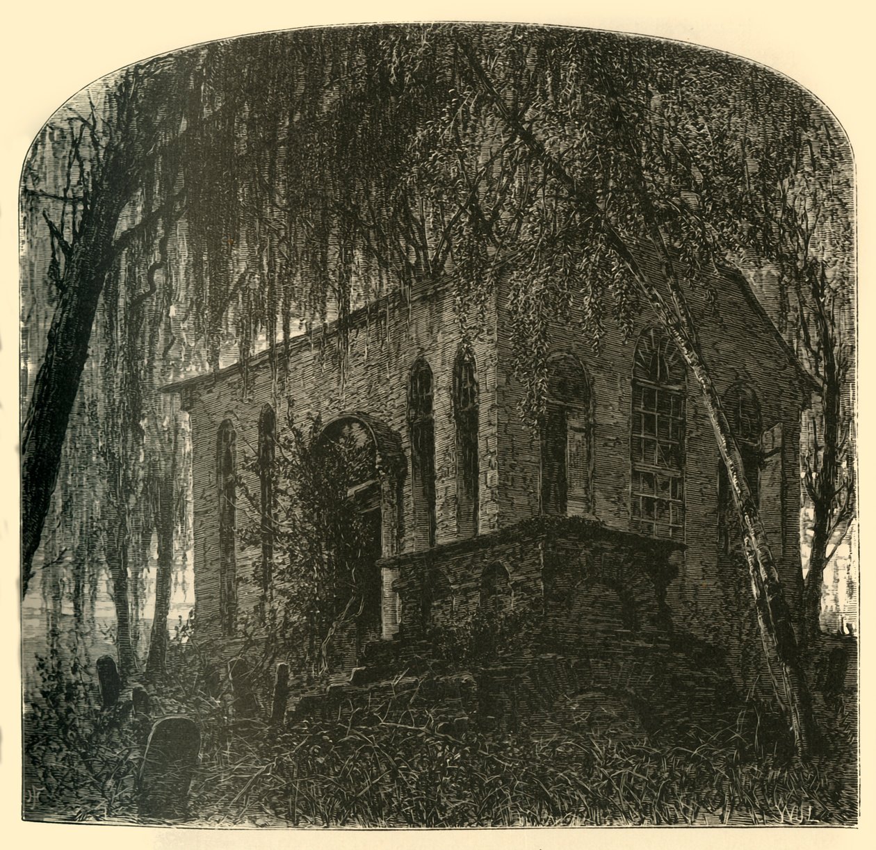 „Św. Kościół Jakuba, Goose Creek”, 1872. autorstwa W. J. Linton