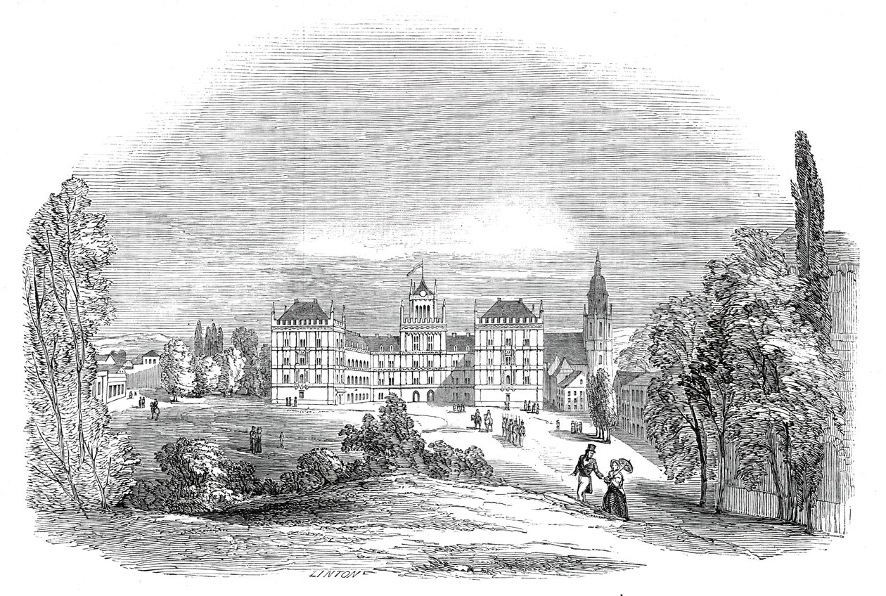 Pałac Ehrenburg w Coburgu - z rysunku Jego Królewskiej Wysokości Księcia Alberta, 1845. autorstwa W. J. Linton