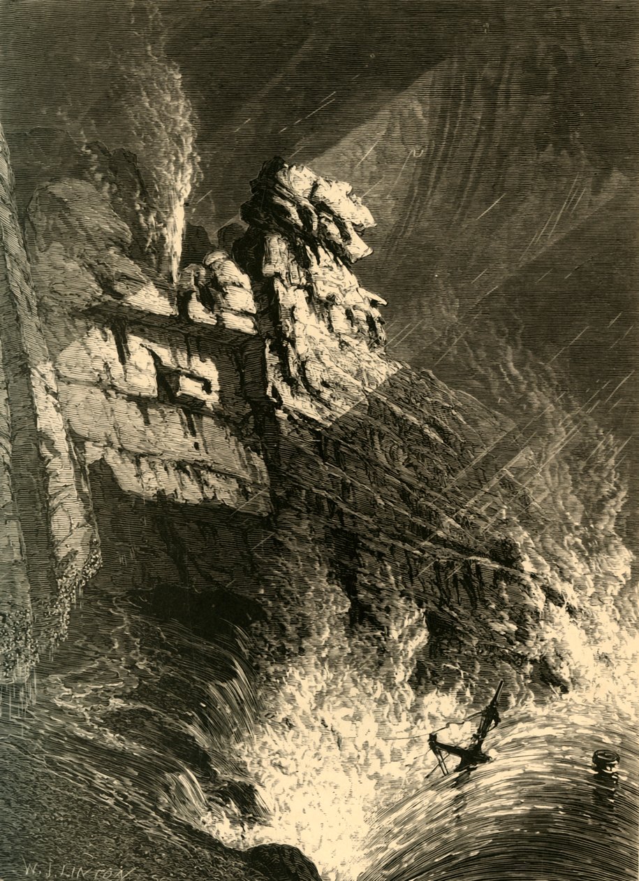 „Tryszczący róg podczas burzy”, 1872. autorstwa W. J. Linton