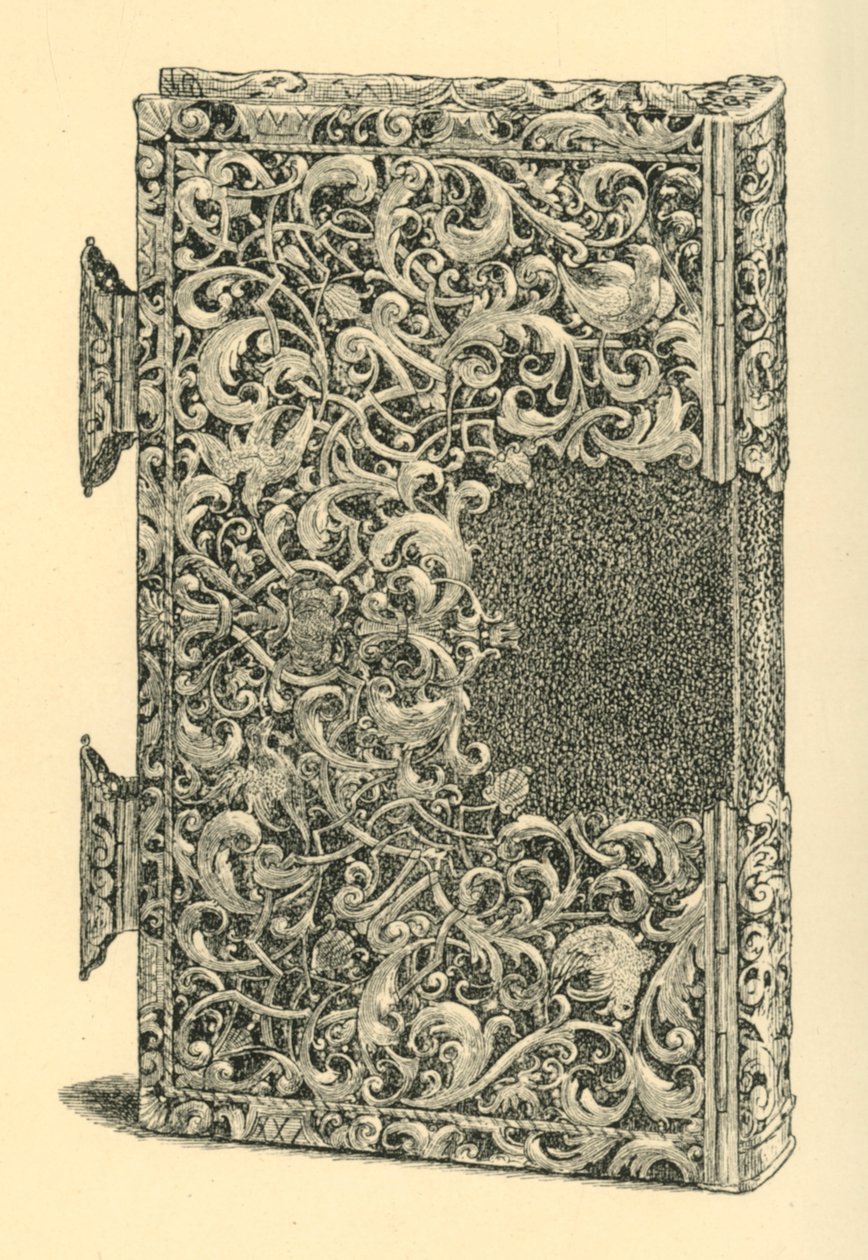 Srebrna złocona okładka książki, 1881. autorstwa W Jones