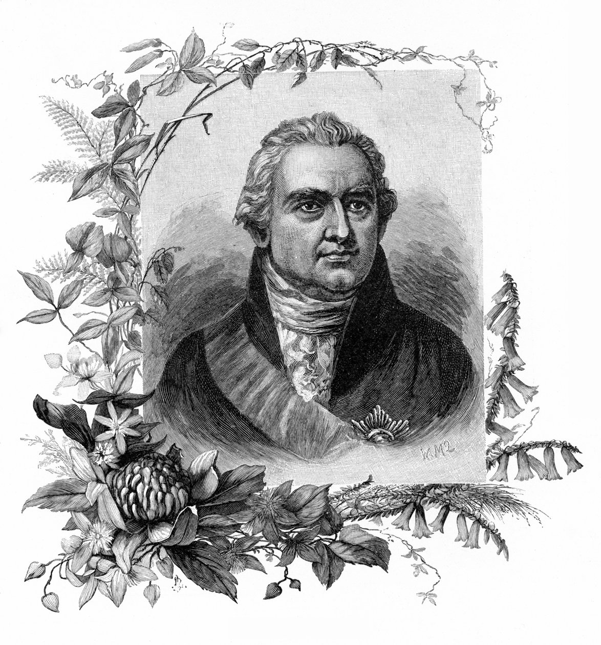 Sir Joseph Banks, angielski przyrodnik i botanik, 1886. autorstwa W. Macleod