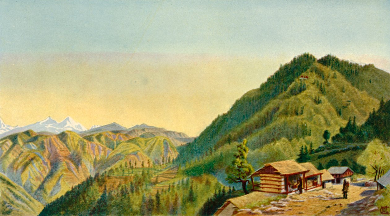 „Rekolekcje, Mashobra, dom generała Robertsa na wzgórzach w pobliżu Simli”, lata 50. XIX wieku, 1901. autorstwa W McCracken