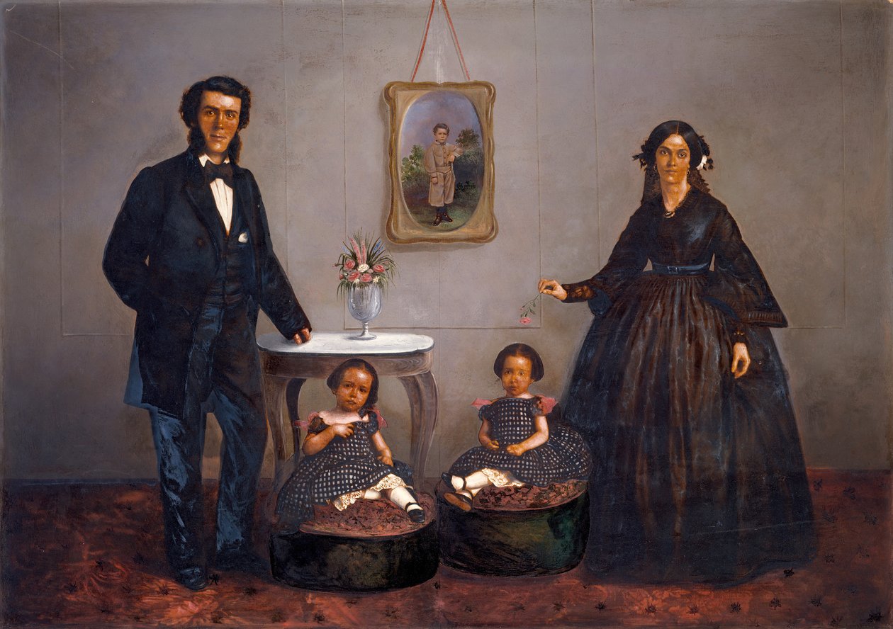 Portret rodzinny, ca. 1855 autorstwa W. Penny