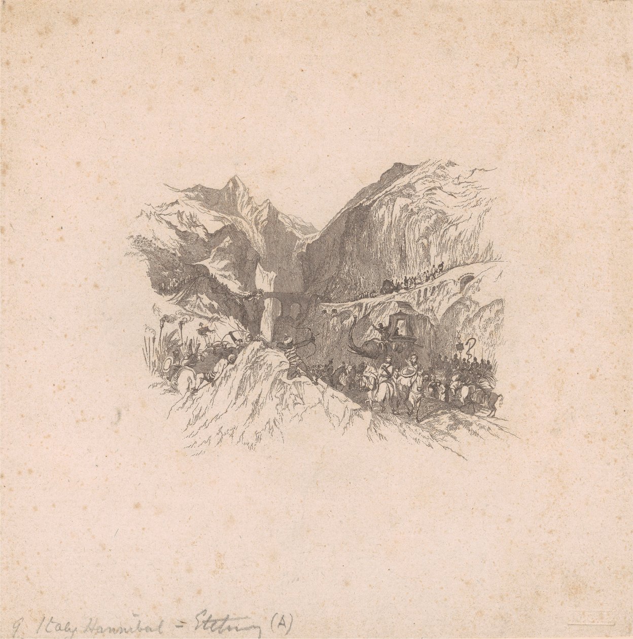 Hannibal mijający Alpy (winiety) autorstwa W. R. Smith