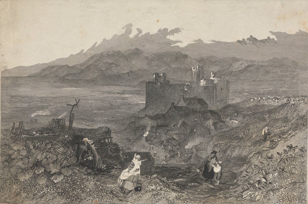 Zamek Harlech, Północna Walia autorstwa W. R. Smith