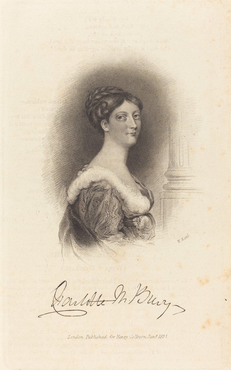 Lady Charlotte Susan Maria Bury autorstwa W. Read
