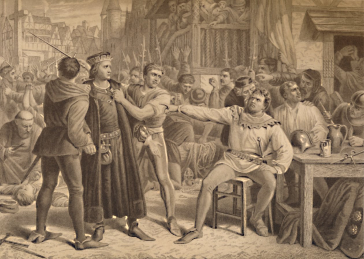 „Lord Saye i Sele przyprowadzeni przed Jacka Cade