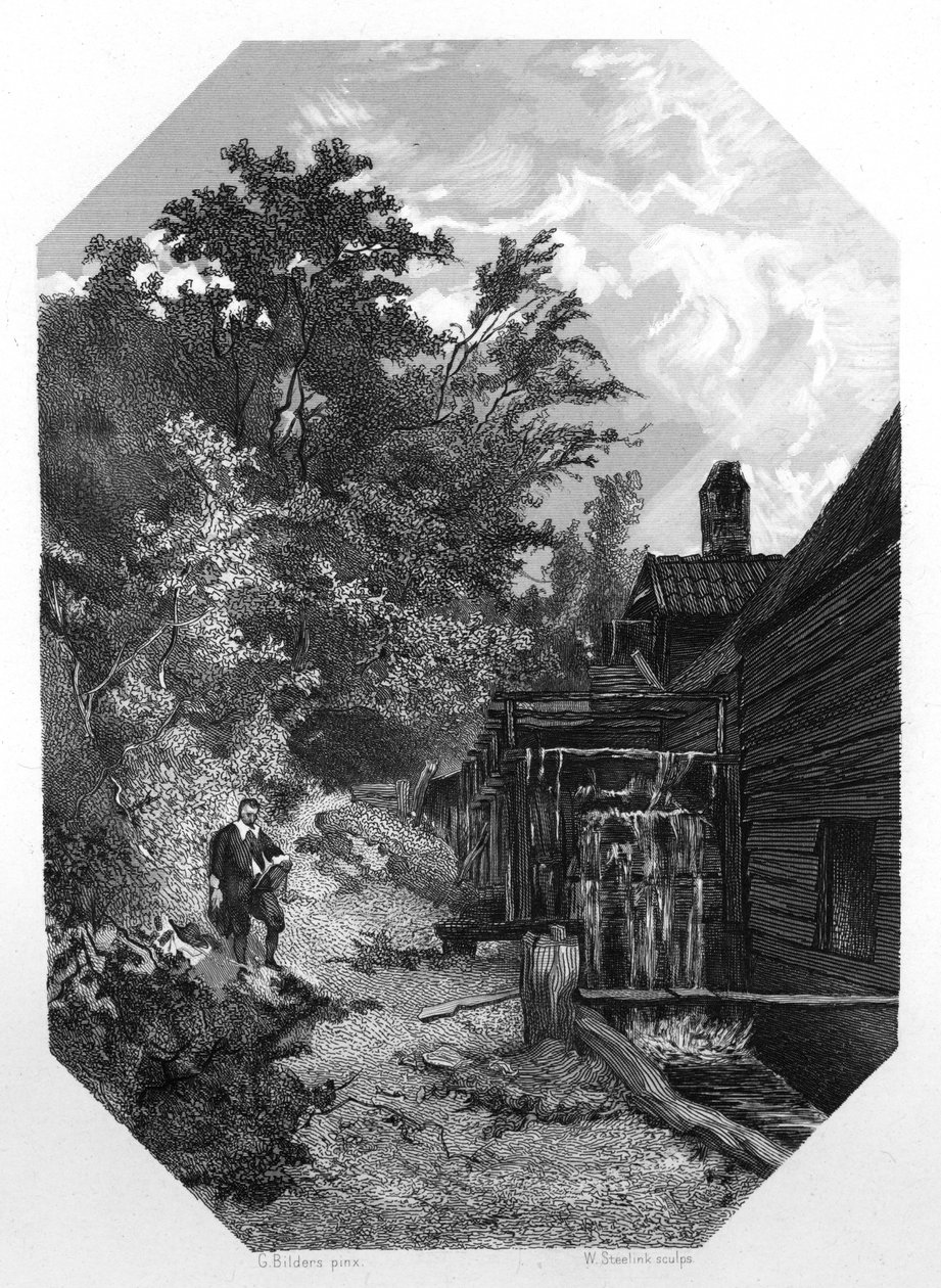 Jacob van Ruysdael, XVII-wieczny holenderski malarz pejzażowy, ok. 1870. autorstwa W. Steelink