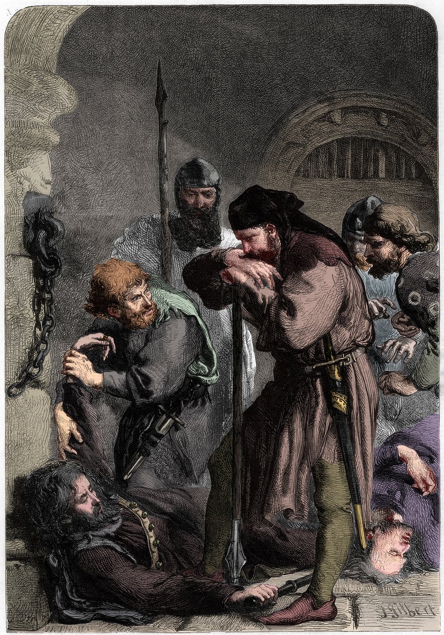 „Śmierć Ryszarda II”, 1861 autorstwa W Thomas