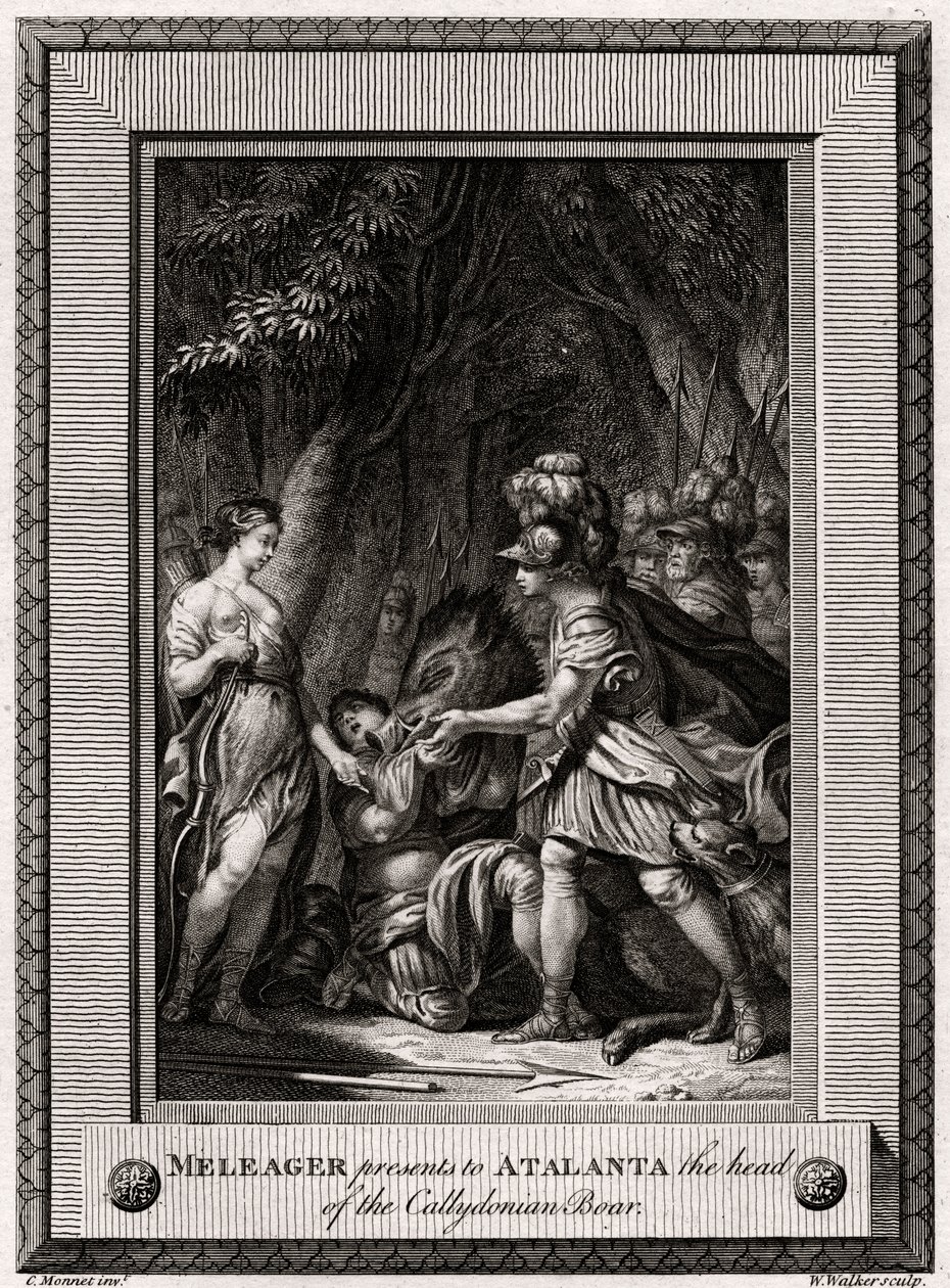 Meleager przedstawia Atalanta głowę dzika kalidońskiego, 1774 autorstwa W. Walker