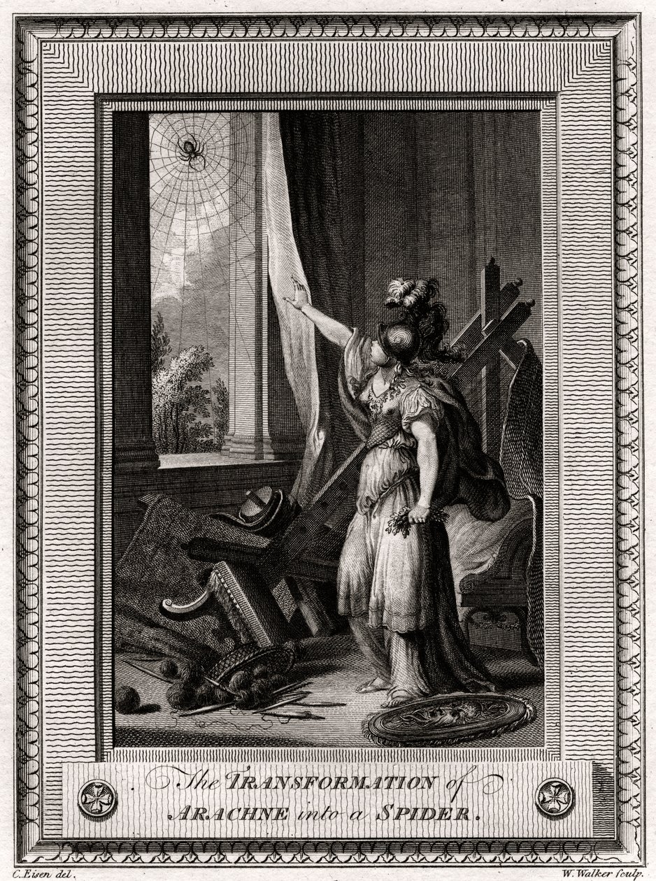 Przemiana Arachne w Pająka, 1775 autorstwa W. Walker