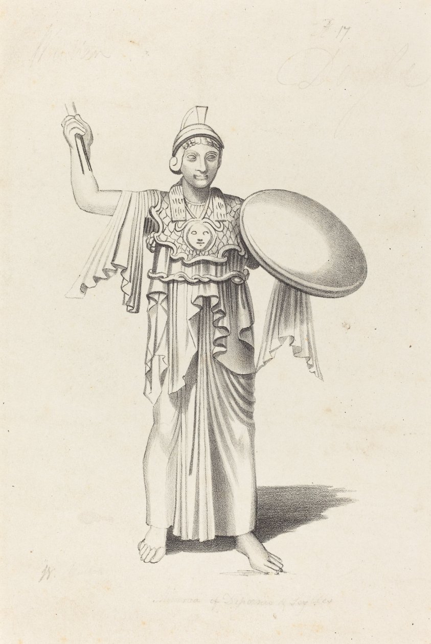 Minerwa, Z brązu Dedala autorstwa W. Walton after John Flaxman