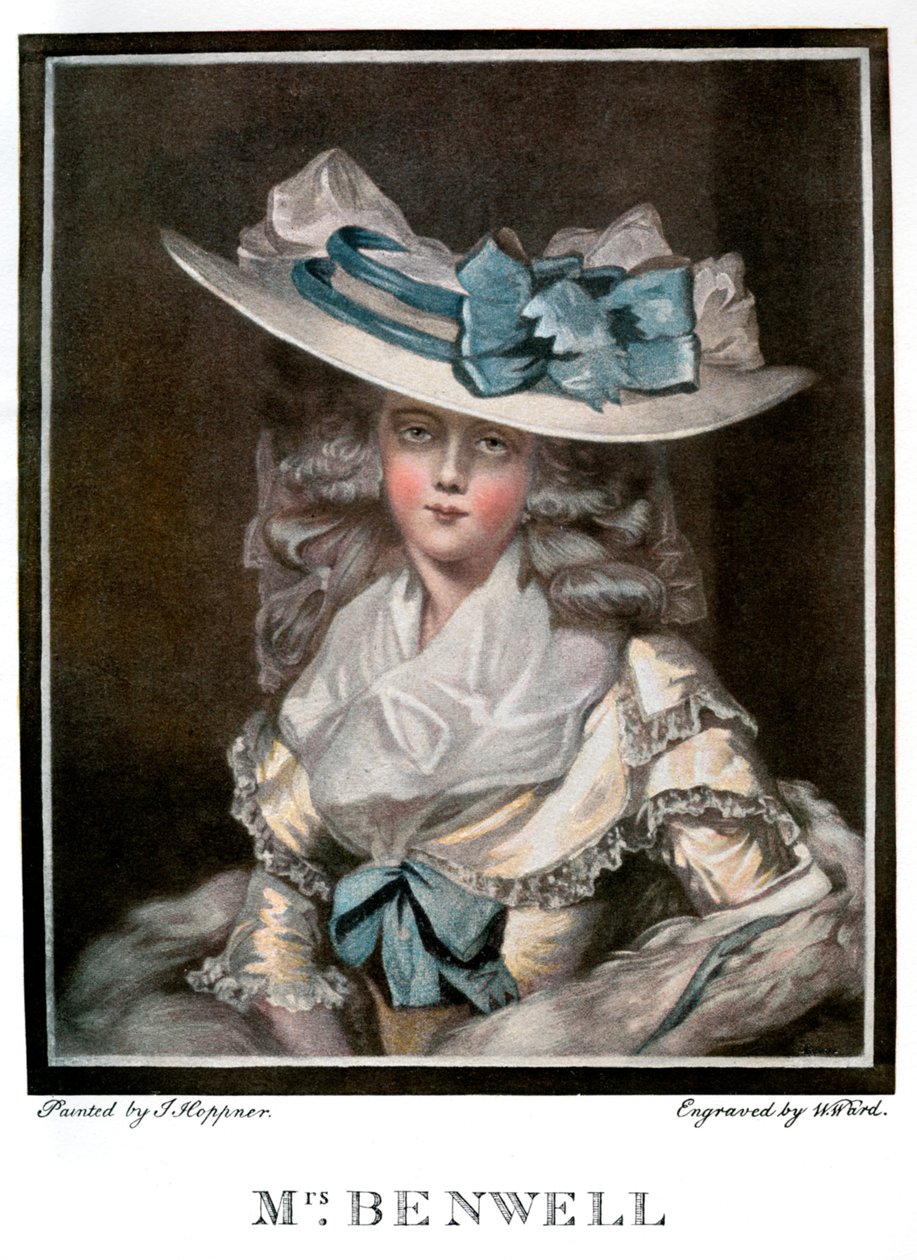 Portret Mary Benwell, c1785, 1901 autorstwa W Ward