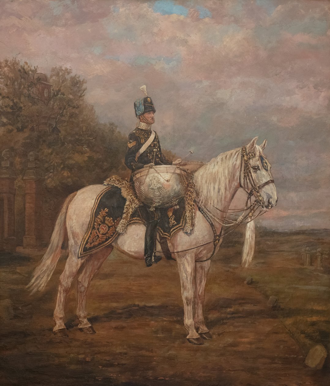 Mary, ostatni koń bębniarski 3. (królewskiej) husarii autorstwa W. Wasdell Trickett