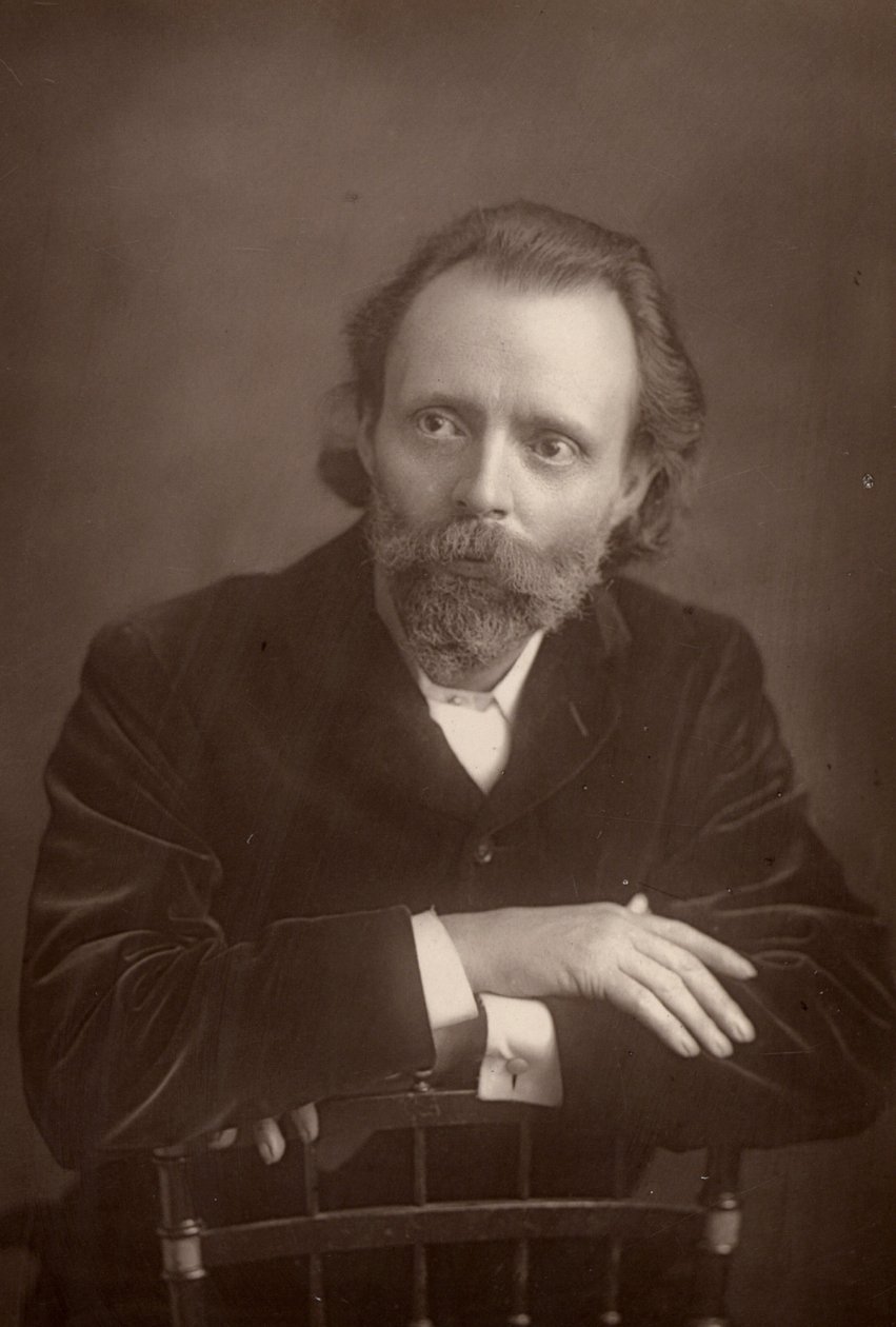 „” (Thomas Henry) Hall Caine (1853-1931) Angielski pisarz. Towarzysz Dantego Gabriela Rossettiego pod koniec życia tego ostatniego (1881-1882) (typ woodbury) autorstwa W. and D. (after) Downey