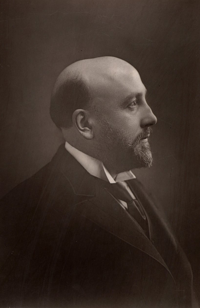 „”Alexander Campbell Mackenzie (1847-1935) szkocki kompozytor i dyrygent. Dyrektor Królewskiej Akademii Muzycznej w Londynie (1887-1924). (typ Woodbury) autorstwa W. and D. (after) Downey