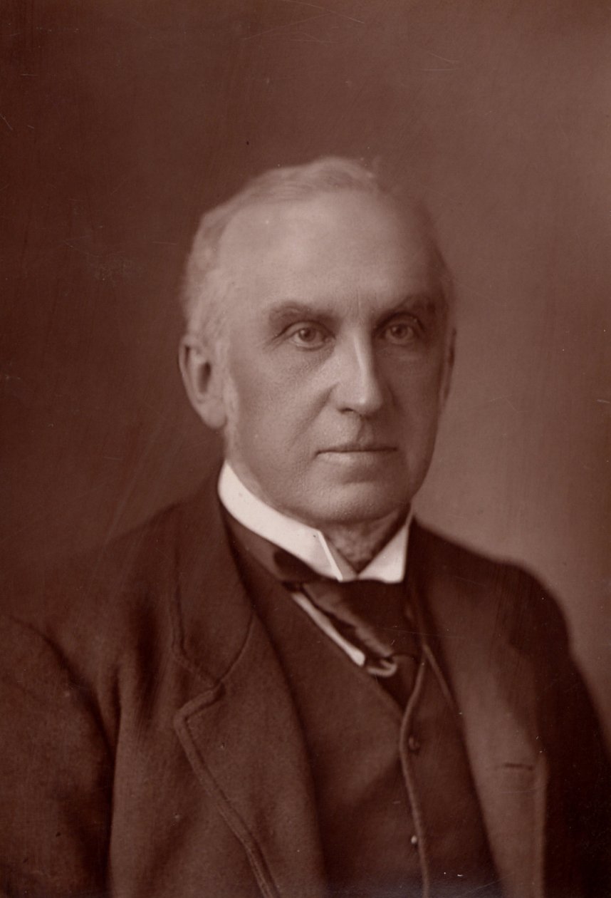„Charles Russell, pierwszy baron Russell z Killowen (1832-1900), angielski prawnik. Lord Chief Justice of England od 1894 (typ woodbury) autorstwa W. and D. (after) Downey