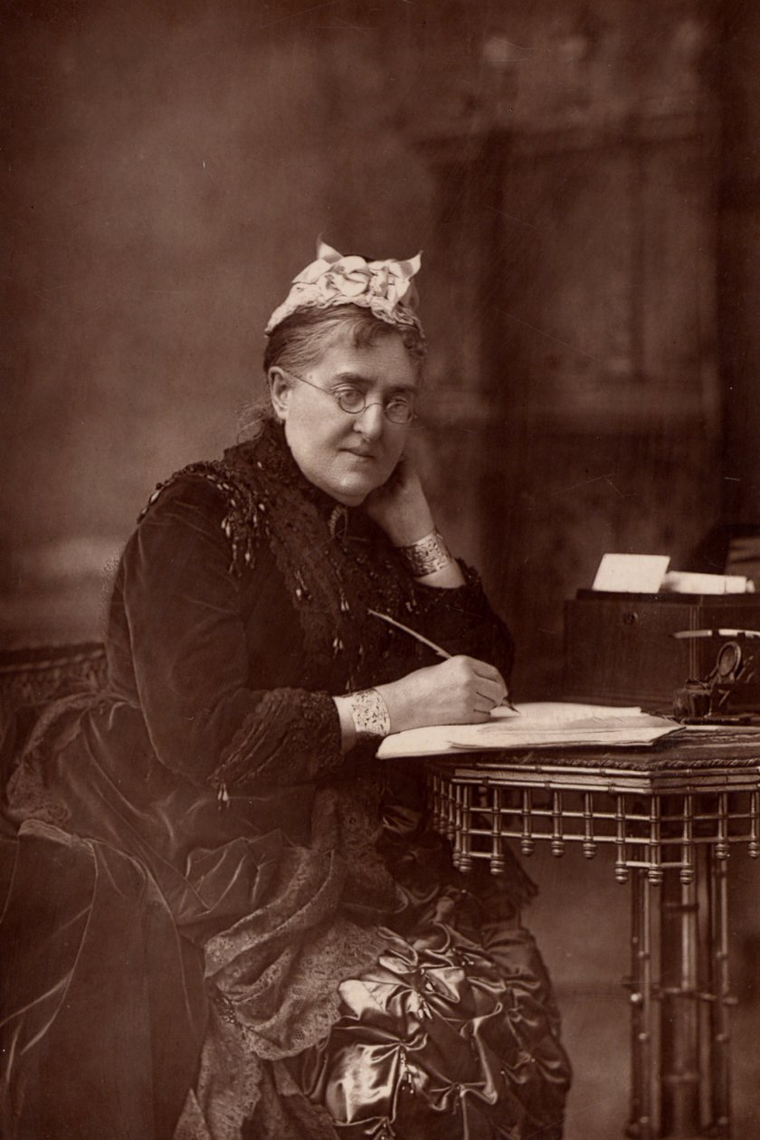 „Elizabeth Lynn Linton (1822-1898) angielska pisarka, pisarka, dziennikarka i orędowniczka praw kobiet. (typ Woodbury) autorstwa W. and D. (after) Downey