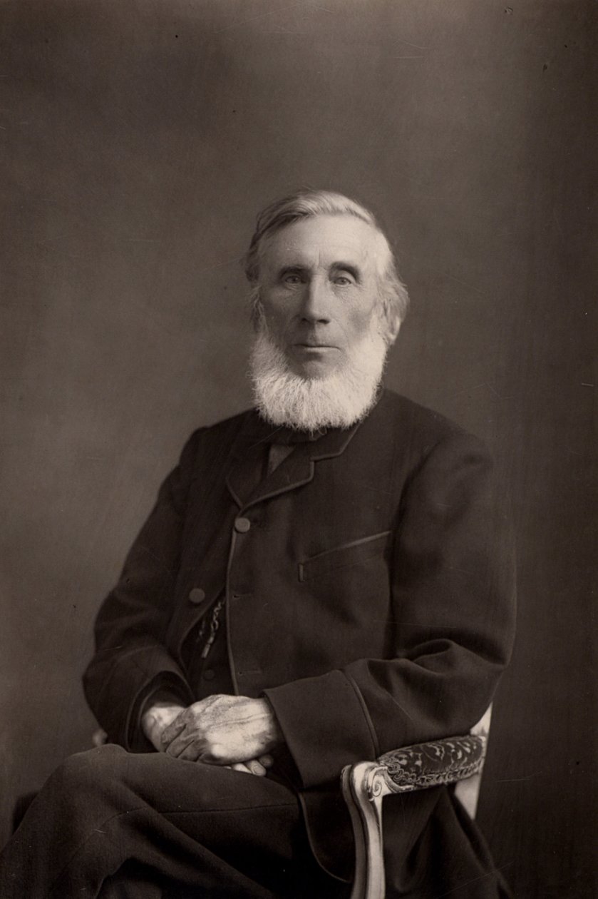 ""John Tyndall (1820-1893) irlantilaissyntyinen brittiläinen fyysikko. (woodburytyyppinen) kiillotusaine autorstwa W. and D. (after) Downey