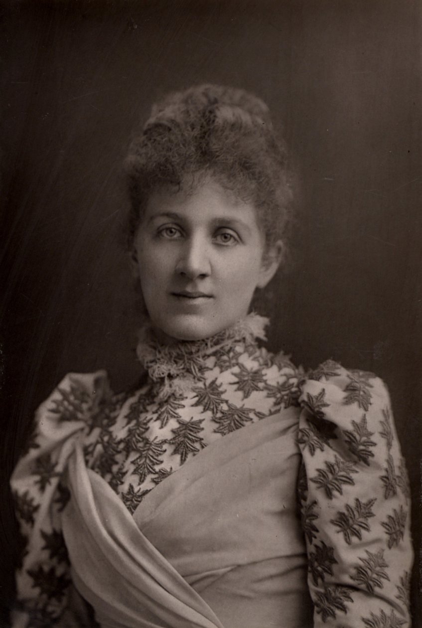 „Liza Lehmann (Elizabetta Nina Mary Frederika Lehmann – 1862-1918) Angielska sopranistka i kompozytorka. (typ Woodbury) autorstwa W. and D. (after) Downey
