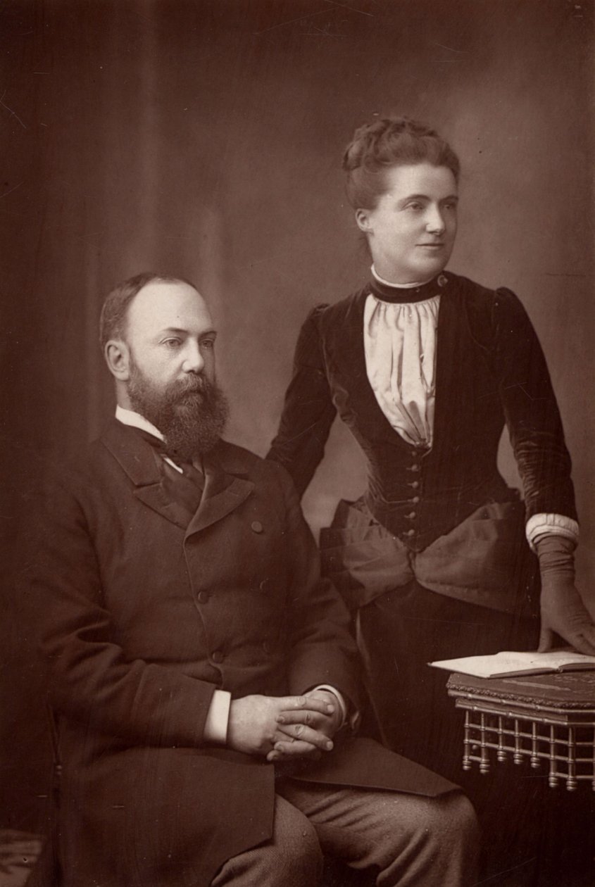 Charles i Emilia Wentworth Dilke (zdjęcie czarno-białe) autorstwa W. and D. Downey