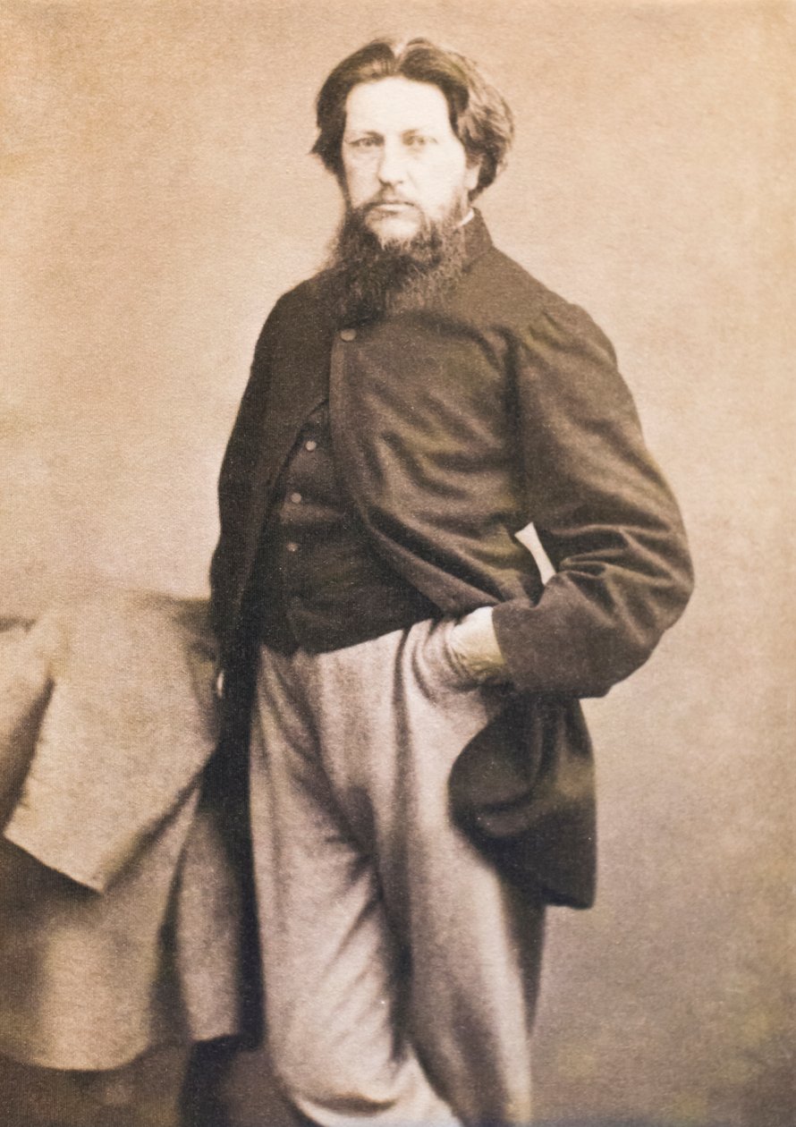 Ford Madox Brown, ok. 1864 r. (album carte-de-visite) autorstwa W. and D. Downey