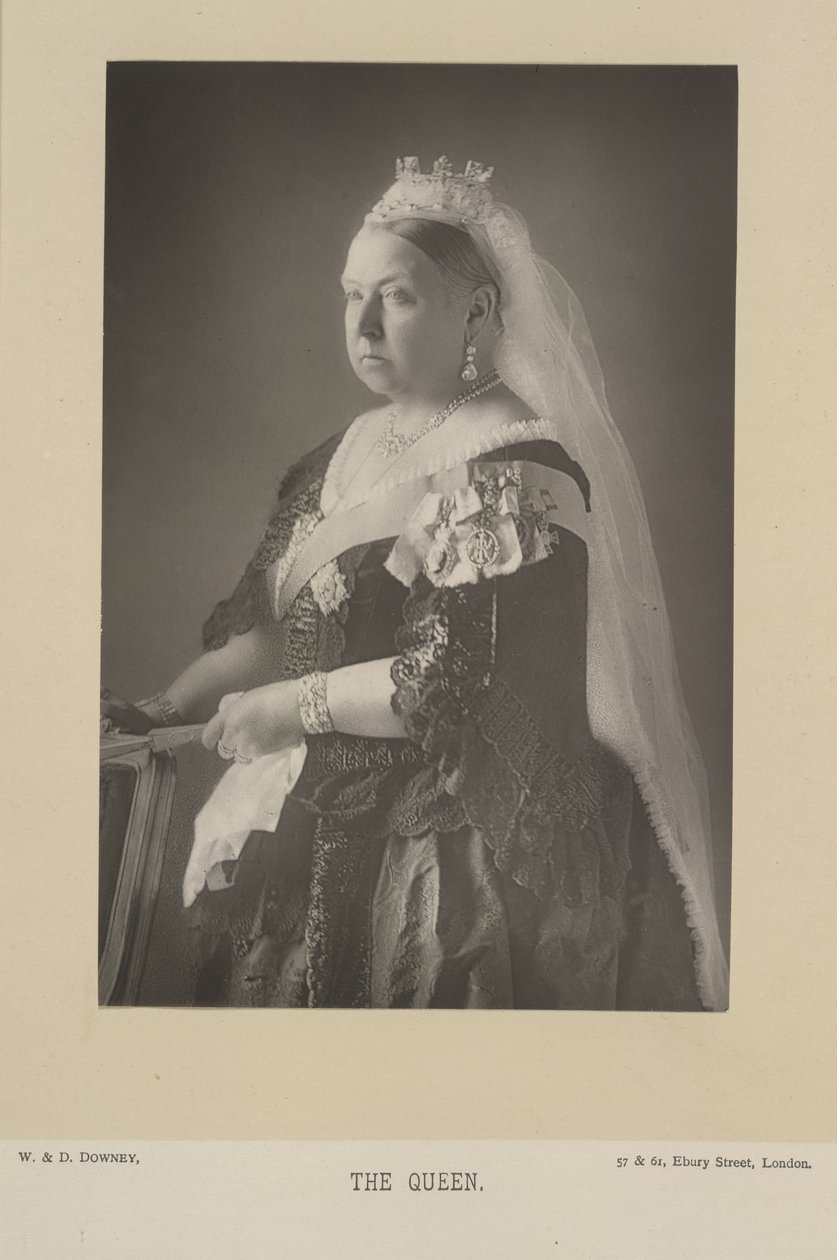 Królowa Wiktoria. Królowa Zjednoczonego Królestwa Wielkiej Brytanii i Irlandii, a od 1876 r. cesarzowa Indii. Portret. autorstwa W. and D. Downey