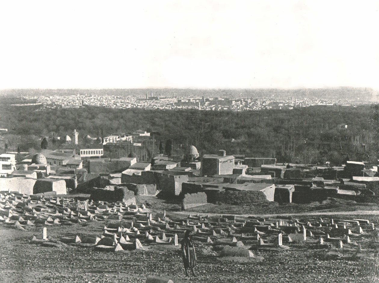 Panorama miasta z Sulhieh, Damaszek, Osmańska Syria, 1895. autorstwa W and S Ltd