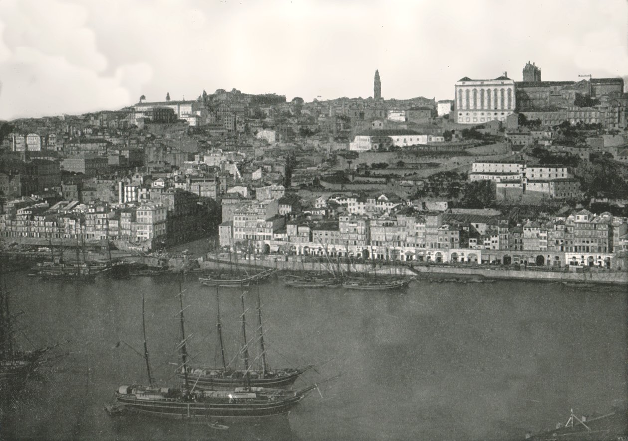 Panorama miasta Porto, Portugalia, 1895. autorstwa W and S Ltd