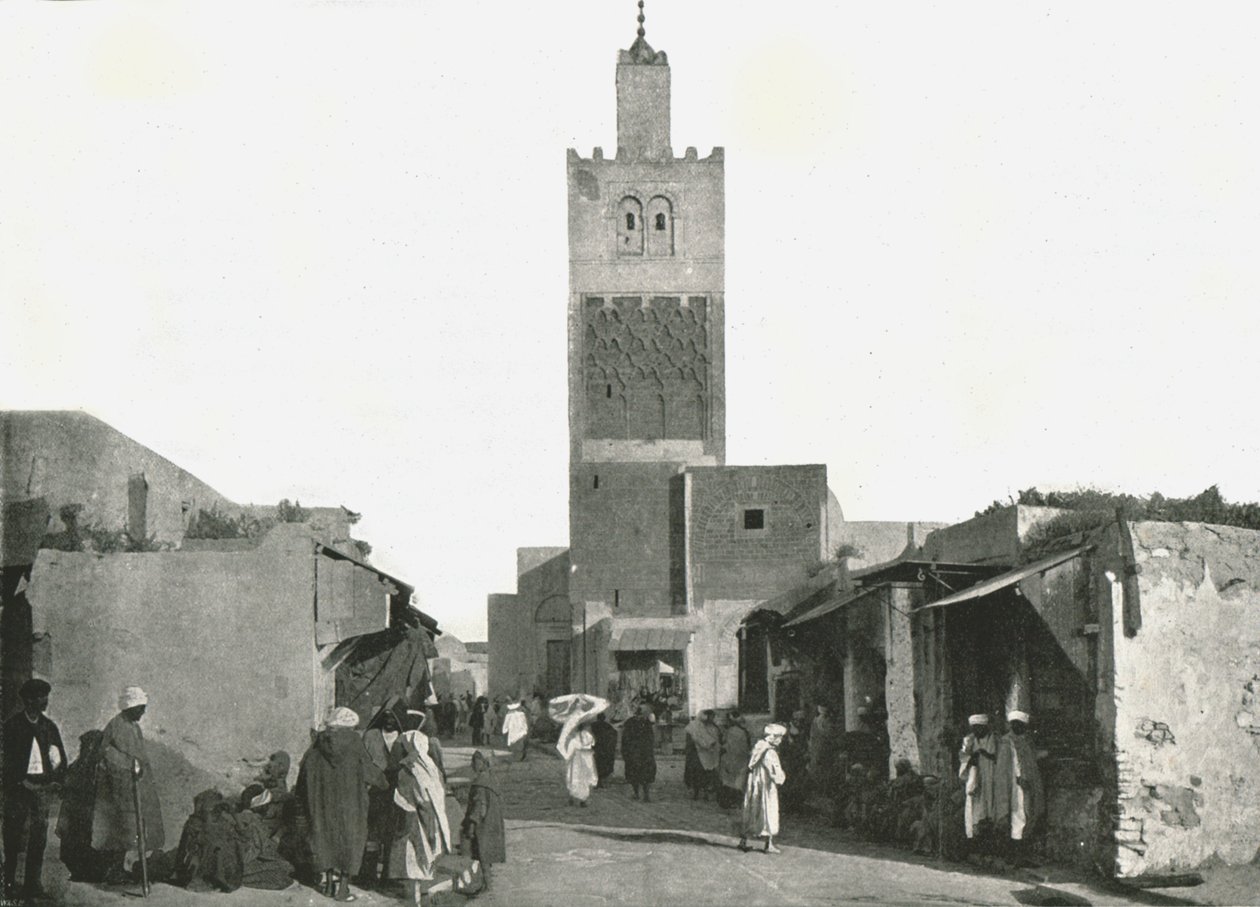 Ulica w Tunisie, Tunezja, 1895. autorstwa W and S Ltd