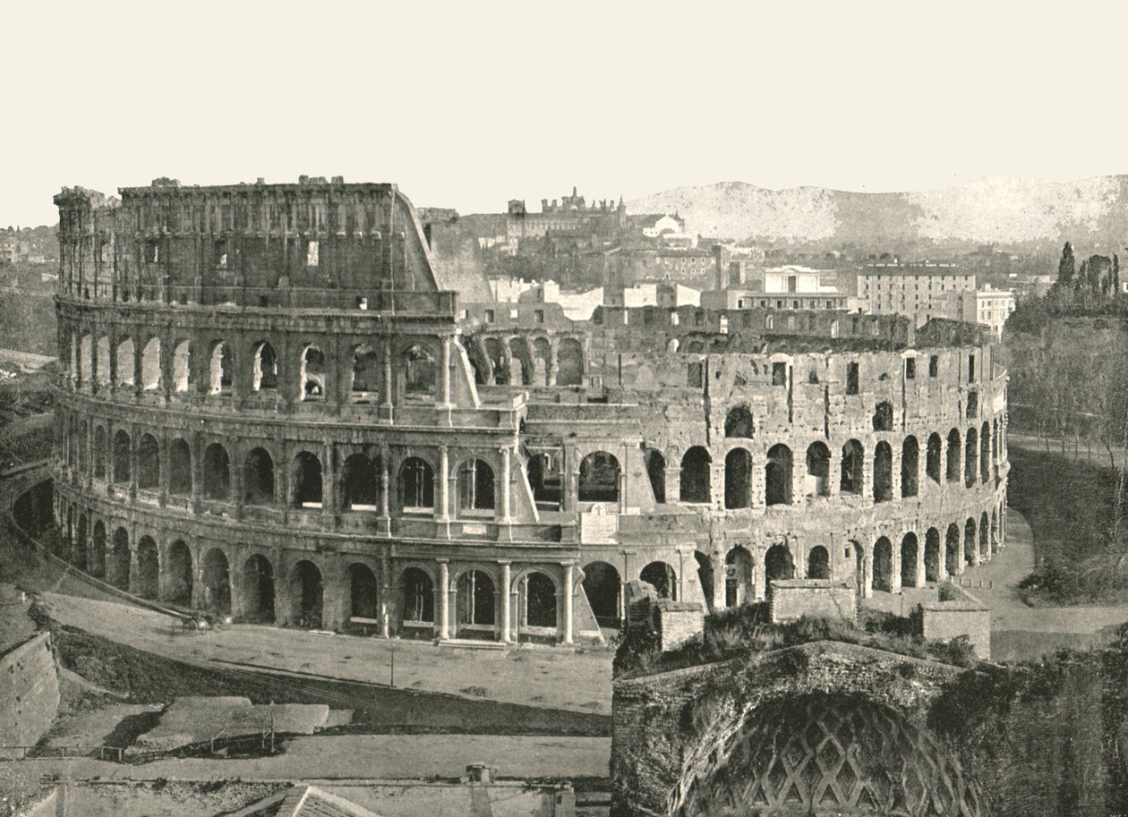 Koloseum, Rzym, Włochy, 1895. autorstwa W and S Ltd
