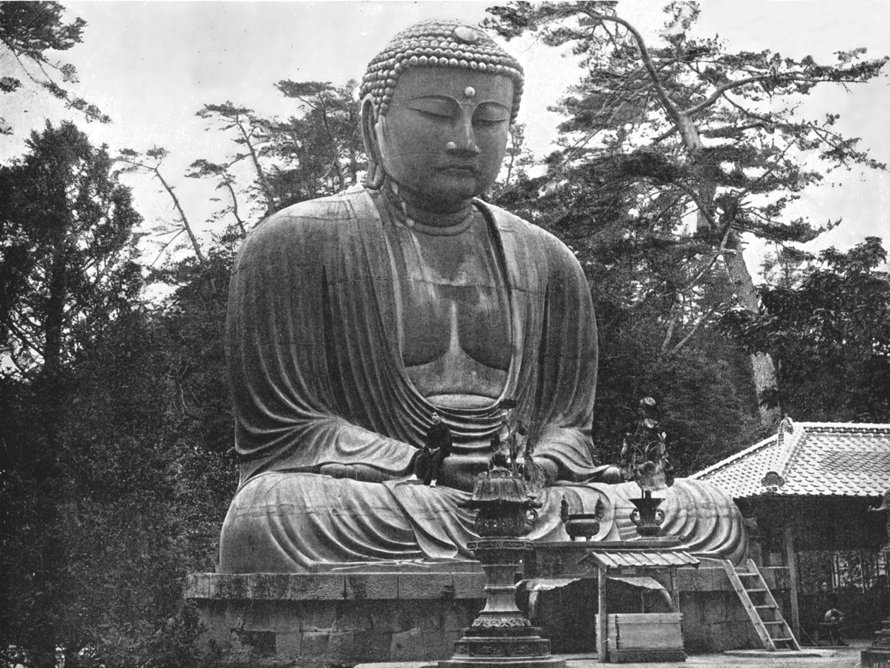 Te G Rare t Daibutsu, Kamakura, Japonia, 1895. autorstwa W and S Ltd