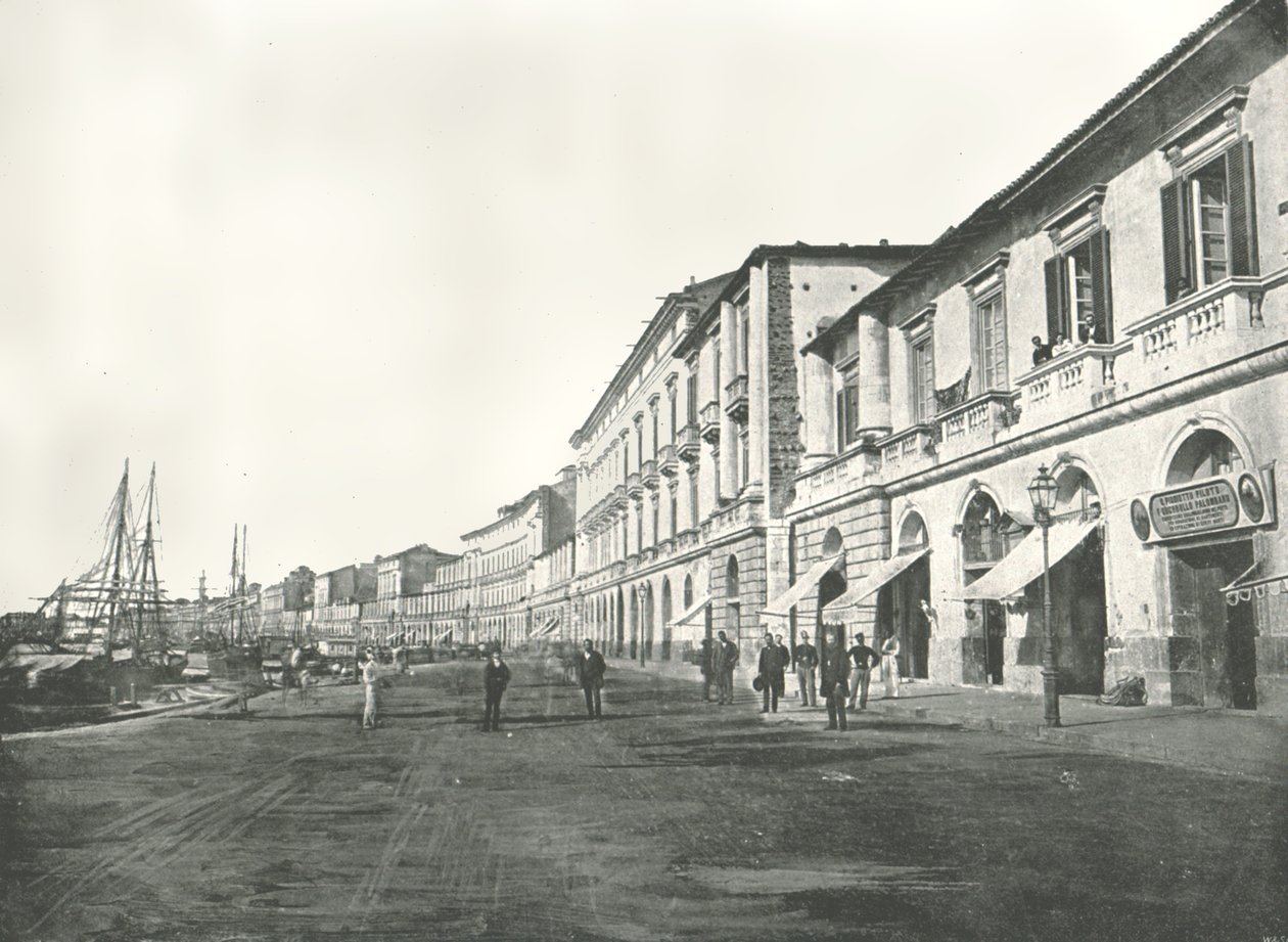 Marina, Mesyna, Sycylia, Włochy, 1895. autorstwa W and S Ltd