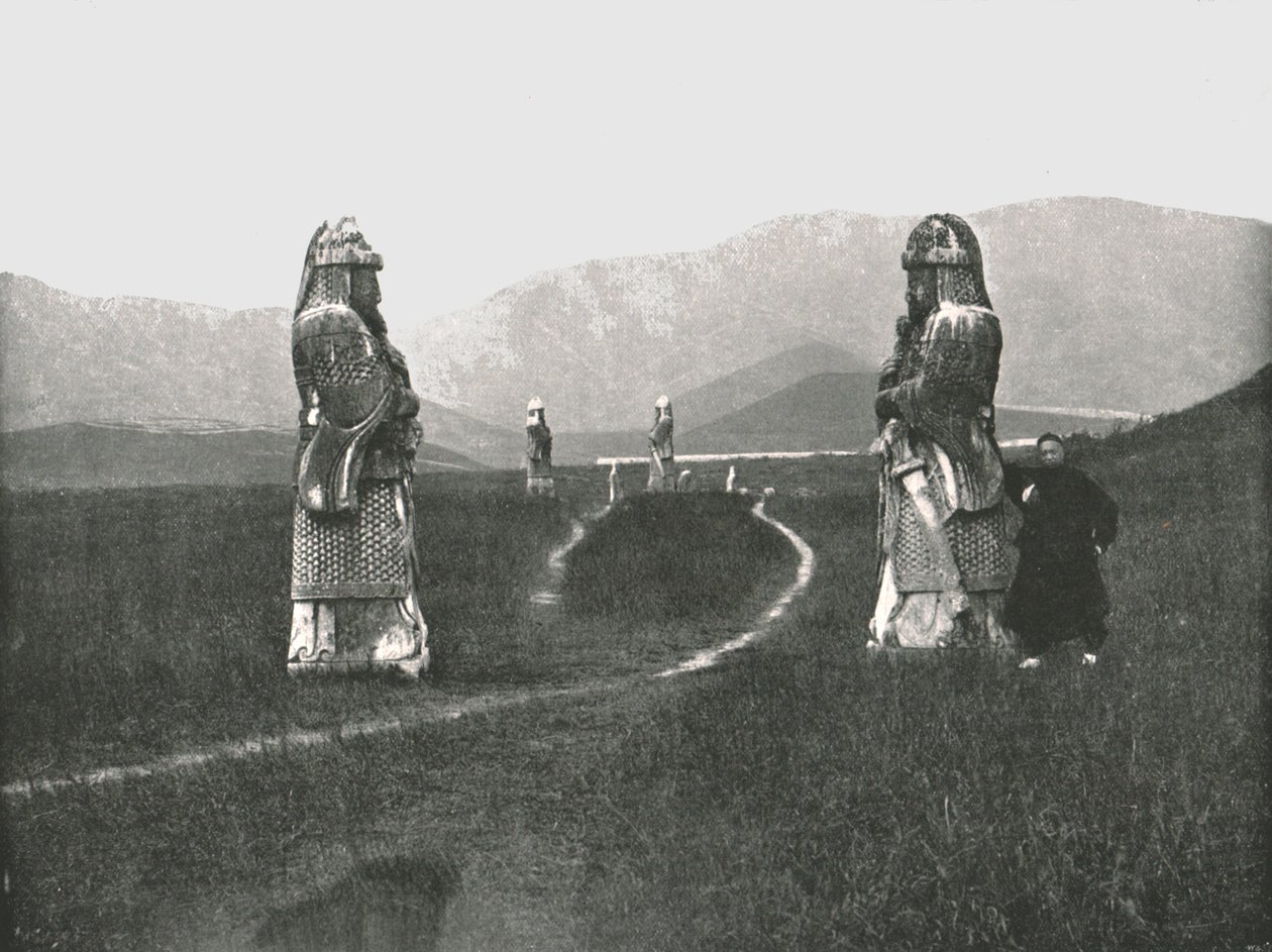 Podejście do miasta, Nankin, Chiny, 1895. autorstwa W and S Ltd
