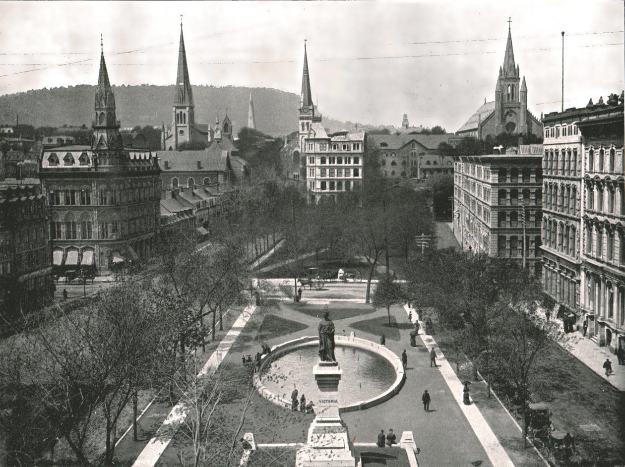 Victoria Square, Montreal, Kanada, 1895. autorstwa W and S Ltd