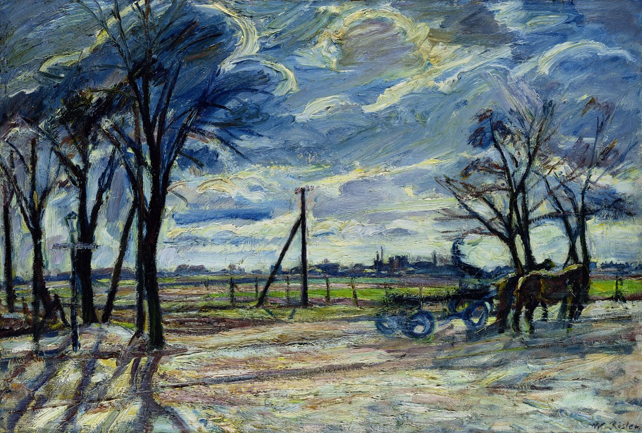 Podmiejski krajobraz na wiosnę autorstwa Waldemar Rosler