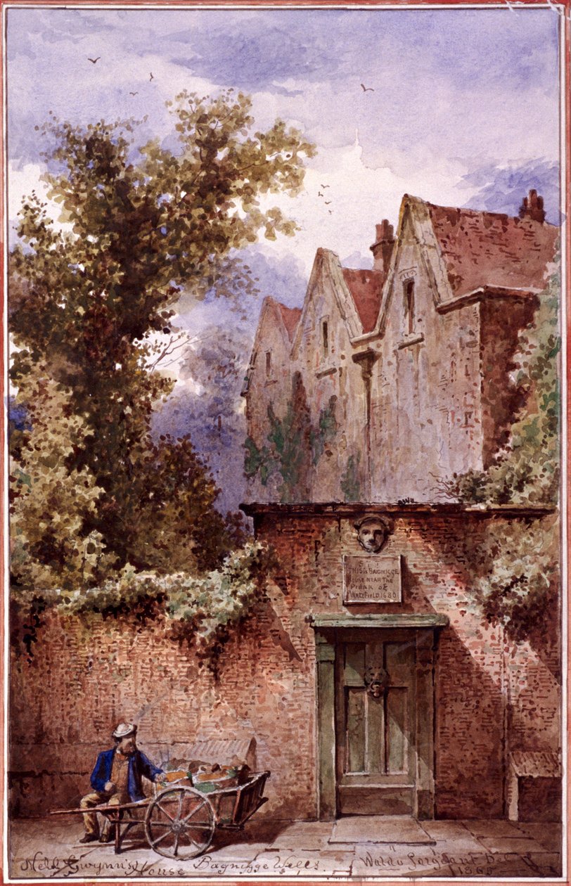 Dom Nell Gwynn, Bagnigge Wells, St Pancras, Londyn, 1865 autorstwa Waldo Sargeant