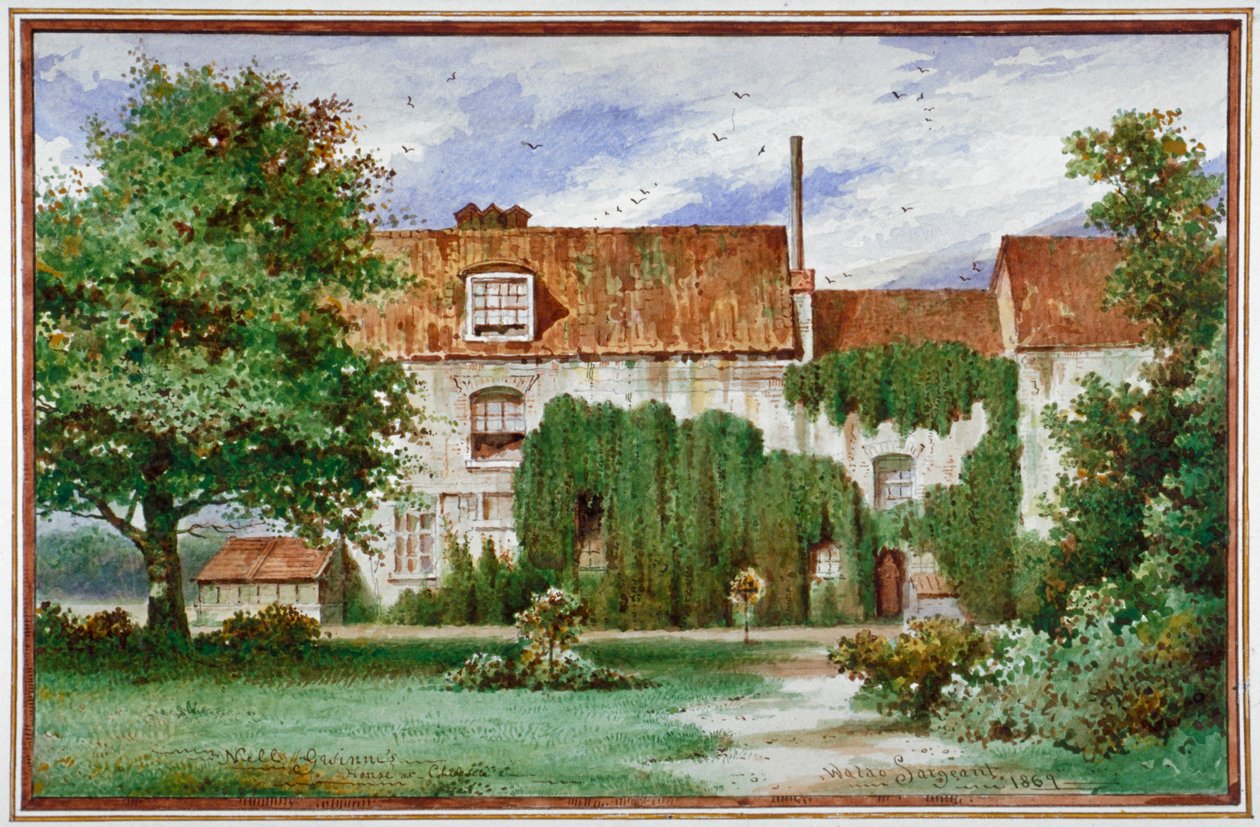 Widok na posiadłość Sandford Manor House, Waterford Road, Chelsea, 1869. autorstwa Waldo Sargeant