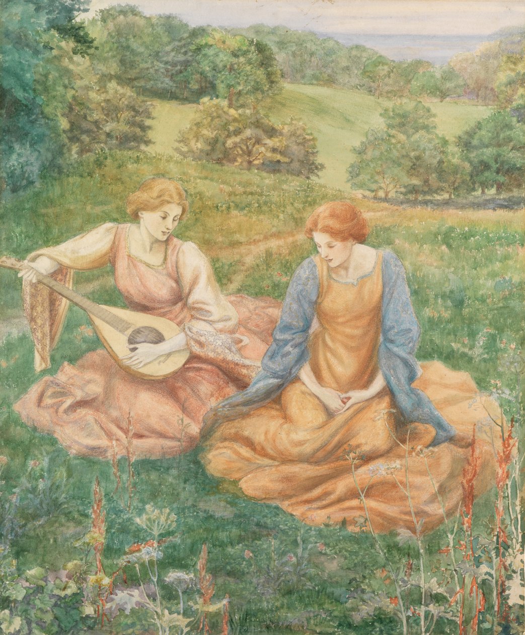 Lutenista (akwarela) autorstwa Walford Graham Robertson
