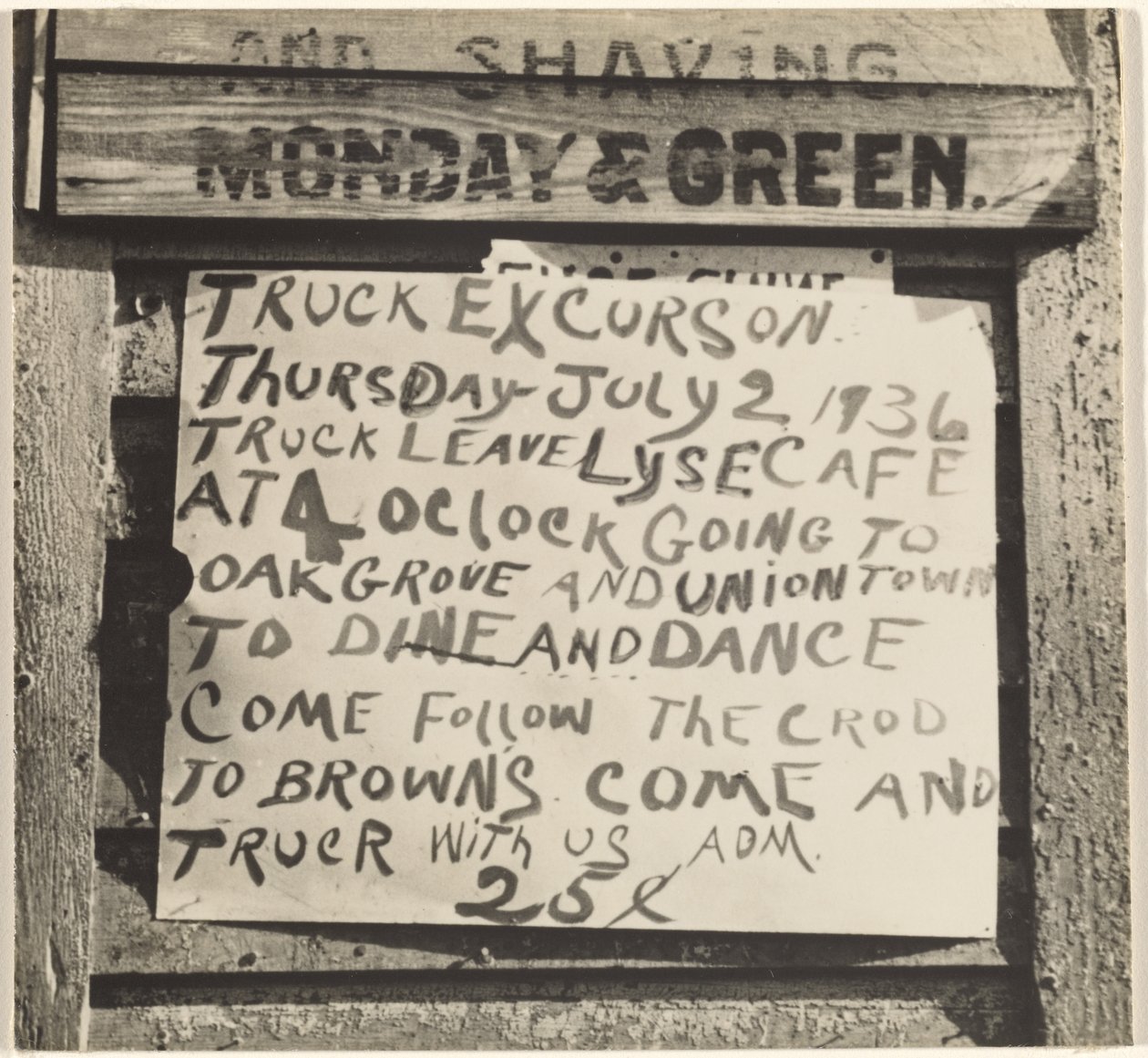 Znak wycieczki autorstwa Walker Evans