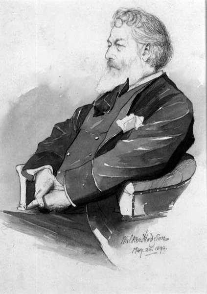 Portret Frederica, Lorda Leightona (1830-96) 1892 (ołówek i wash na papierze) autorstwa Walker Hodgson