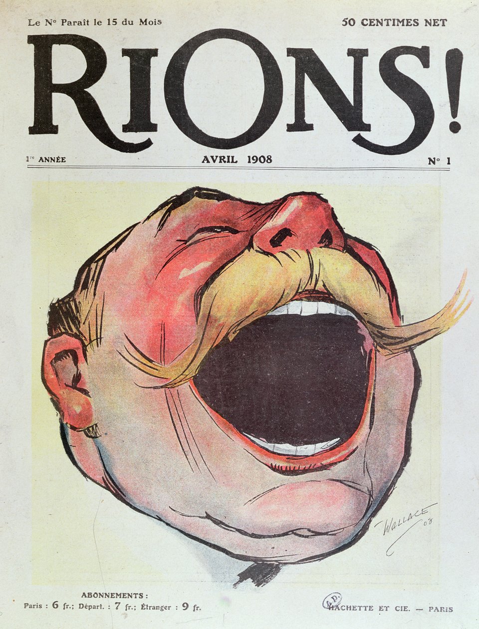 Lets Laugh, okładka magazynu Rions, 1908 autorstwa Wallace